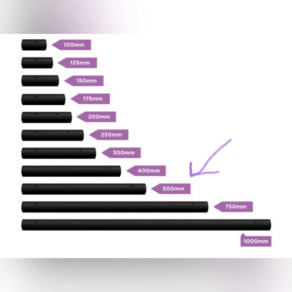 Xpole black silicone 500 mm extension - Picture 2 of 2